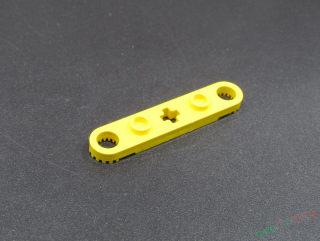 Lego Technic destička 1x5 se zuby na krajích - žlutá