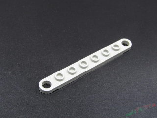 Lego Technic destička 1x8 se zuby na krajích - světle šedá - light gray