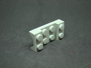 Lego blatník oblouk světle šedý 2x4 - light gray