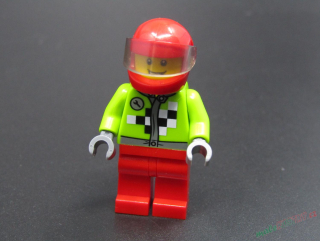 Lego figurka závodník - PRASKLÁ RUKA