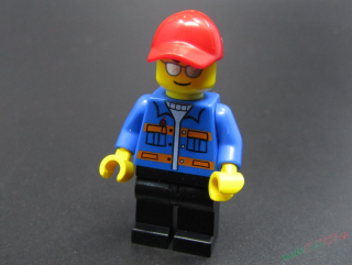 Lego minifigurka - Race Marshal - PRASKLÁ RUKA
