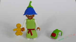 Playmobil figurka s hračkou panenky a batůžkem