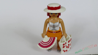 Playmobil figurka s kloboukem, taškou a vějířem