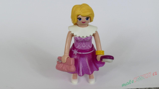 Playmobil figurka s kabelkou, hřebenem a nasazovací sukní