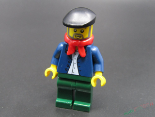 Lego city figurka vězeň s vakem - PRASKLÉ TĚLO+RUKA