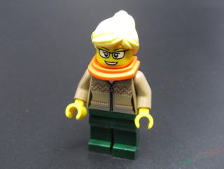 Lego figurka city - žena s šálou