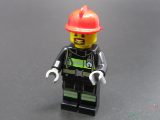 Lego City figurka - hasič - PRASKLÉ TĚLO+RUKA
