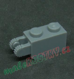 Lego kostička závěs 1x2 tmavě šedá - dark bluish gray