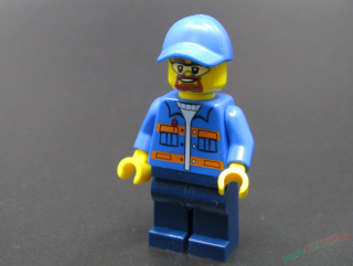 Lego city figurka - řidič údržby silnic - PRASKLÉ RUCE