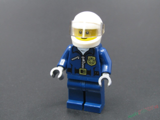 Lego city figurka - policejní pilot - PRASKLÁ RUKA