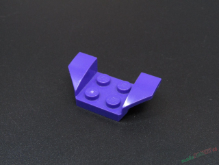 Lego blatník s křídly tmavě fialový 2x4