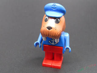 Lego Fabuland postavička - mrož Wilfred - kapitán