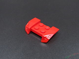 Lego blatník s převisem červený 2x4
