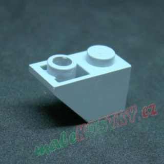 Lego šikmá kostka inverted 45 2x1 světle šedá - light bluish gray