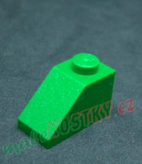 Lego šikmá kostka 45° 2x1 zelená