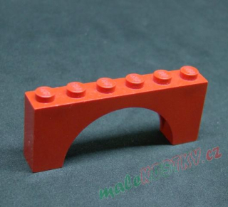 Lego most oblouk  1x6 - červený