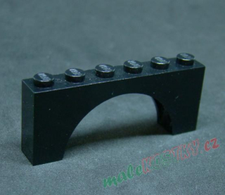 Lego most oblouk  1x6 - černý