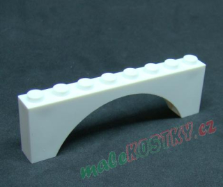 Lego most oblouk  1x8x2 - bílý
