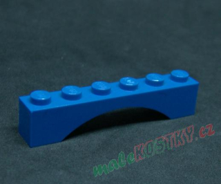 Lego most oblouk nízký 1x6 - modrý