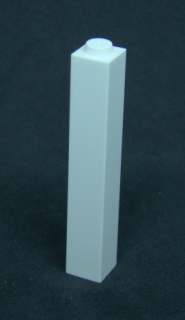 Lego kostka vysoká 1x1x5 - bílá