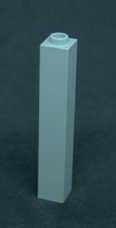 Lego kostka vysoká 1x1x5 - světle šedá - light bluish gray