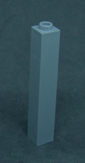 Lego kostka vysoká 1x1x5 - tmavě šedá - dark bluish gray