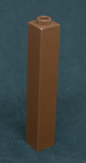 Lego kostka vysoká 1x1x5 - hnědá - reddish brown