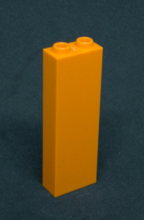 Lego kostka vysoká 1x2x5 - oranžová