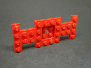 Lego podvozek základní 4 x 10 x 2/3 - červený
