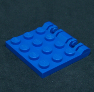 Lego střecha s 2 panty 4x4 - modrá