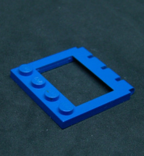 Lego střecha 4x4 na panty s otvorem - modrá