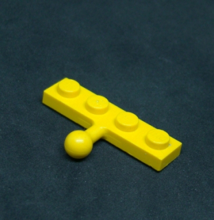 Lego destička speciální 1 x 4 - žlutá