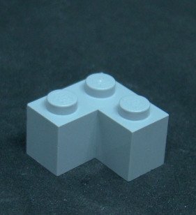 Lego kostička rohová 2x2 světle šedá - light bluish gray