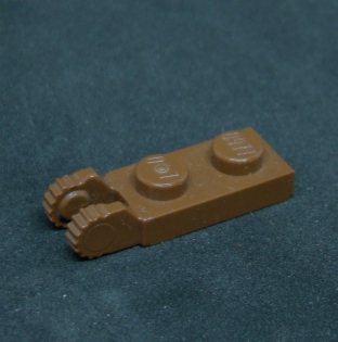 Lego destička 1x2 speciální  - hnědá - reddish brown