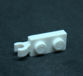 Lego destička s klipem 1x2 bílá