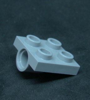 Lego destička pro pin 2x2 - světle šedá - light bluish gray