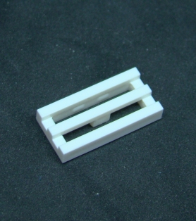 Lego destička - mřížka 1x2 - bílá