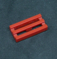 Lego destička - mřížka 1x2 - červená