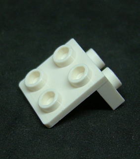 Lego destička speciální-rohová 1x2 2x2 - bílá