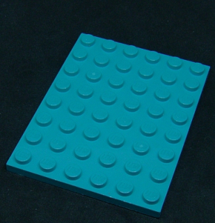 Lego destička 6x8 středně azurová