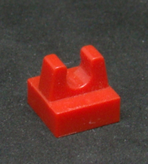 Lego speciální kostička s klipem 1x1 - červená