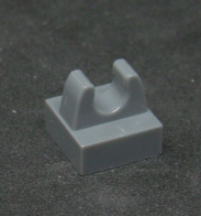 Lego speciální kostička s klipem 1x1 - tm.šedá - dark bluish gray