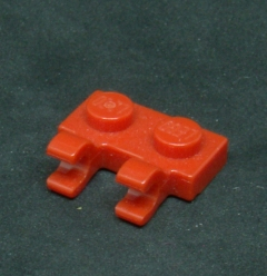 Lego destička speciální 1x2 - červená