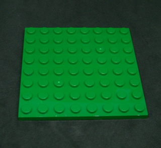 Lego destička 8x8 zelená