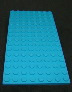 Lego deska 8x16 - středně azurová