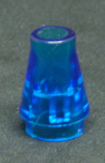 Lego kužel průhledný tmavě modrý