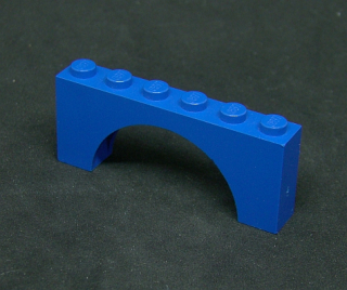 Lego most oblouk  1x6 - modrá