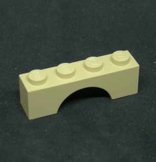 Lego most oblouk nízký 1x4 - béžový