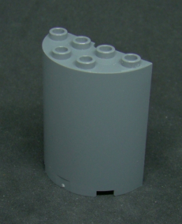 Lego válec poloviční 2x4x4 - tmavě šedý - dark bluish gray