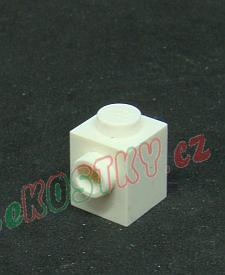 Lego kostička 1x1 s nopem na jedné straně - bílá